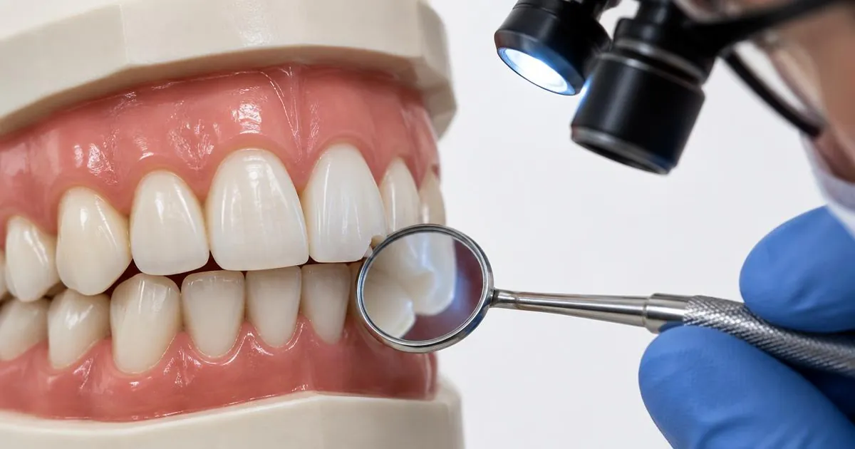 Avaliação odontológica de dente anterior quebrado
