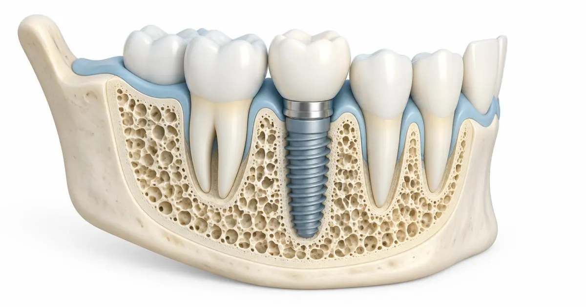 Representação da estrutura óssea utilizada no planejamento de implante dentário