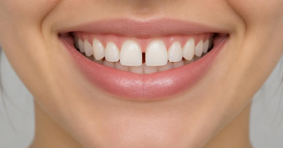 Diastema ou espaço entre os dentes anteriores