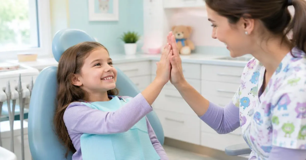 Criança em consulta com dentista infantil no Tatuapé