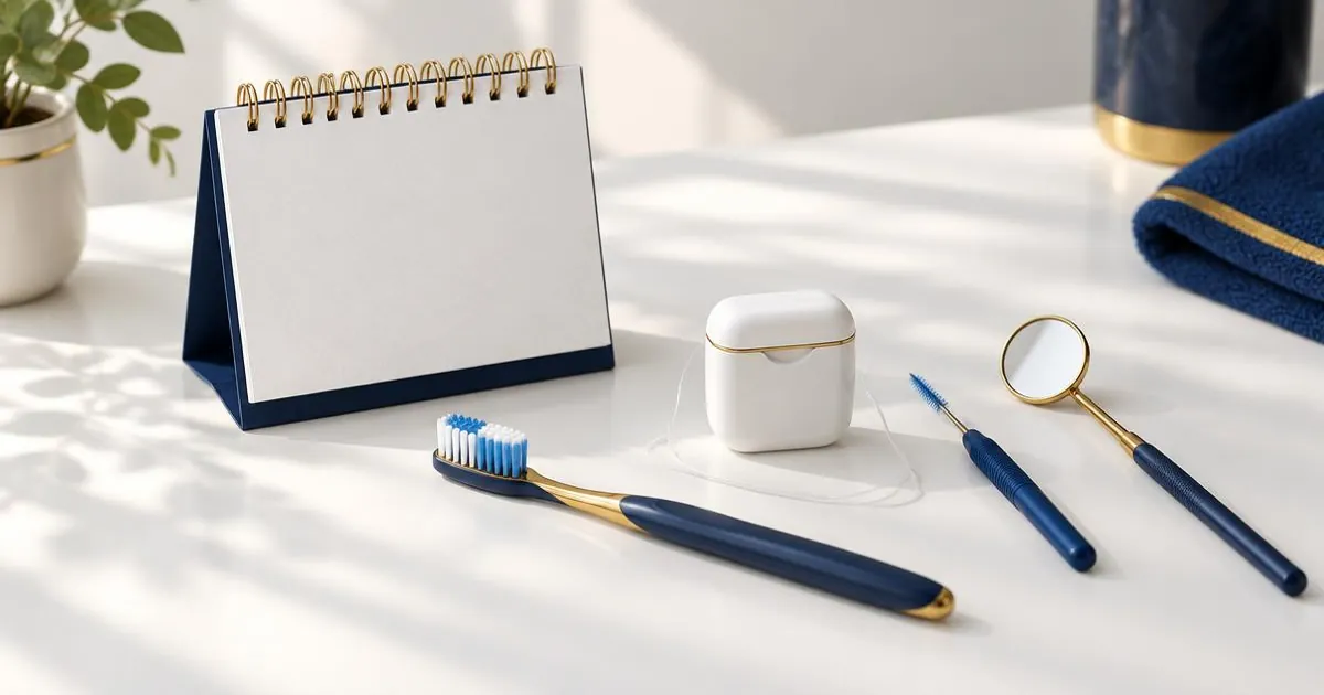 Calendário representando frequência de consultas para limpeza dentária